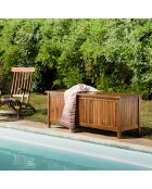 Coffre de piscine en bois de Teck huilé Maeva Bois Huilé - 165x57x65 cm