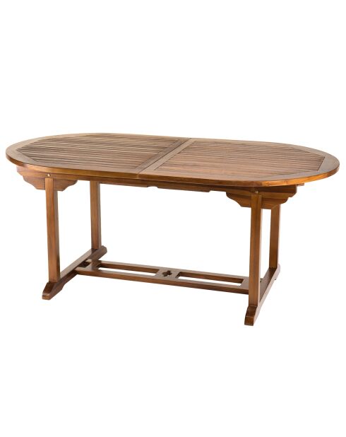 Maeva Set aus ovalem Tisch und 6 Stühlen, geöltes Holz