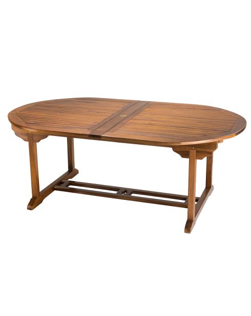 Maeva Set aus ovalem Tisch und 8 Stühlen, geöltes Holz