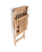 Chaise longue en bois Teck Fun Bois Naturel - 58x148x98 cm