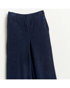 Pantalon évasé Fiona en Coton bleu marine