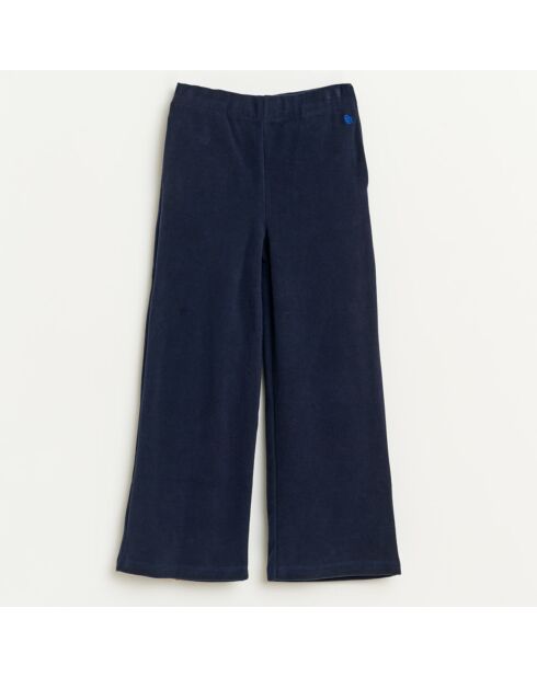 Pantalon évasé Fiona en Coton bleu marine