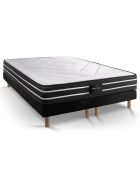 Ensemble Exclusive Matelas & 2 Sommiers noir - 2x80x200 cm