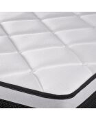 Ensemble Suite Matelas Ressorts ensachés à mémoire de forme 5 zones & 2 Sommiers noir - 2x80x200 cm