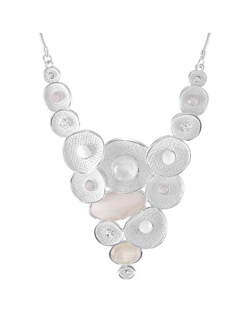 Collier plastron Erediance argenté