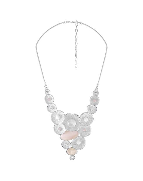Collier plastron Erediance argenté