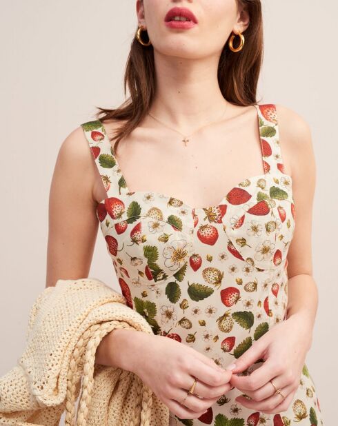 Robe Angie beige/multicolore