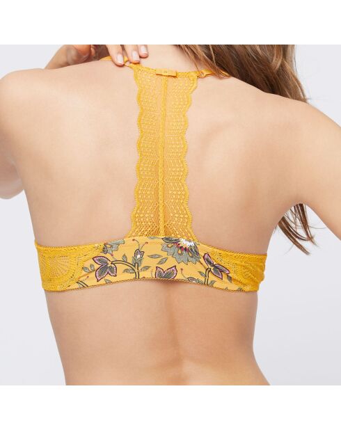 Reggiseno push-up profondo Monni Bodega N°2 con fiori gialli