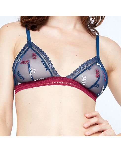 Soutien-gorge triangle Kiss bleu
