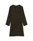 Robe Rika léopard vert/noir/marron