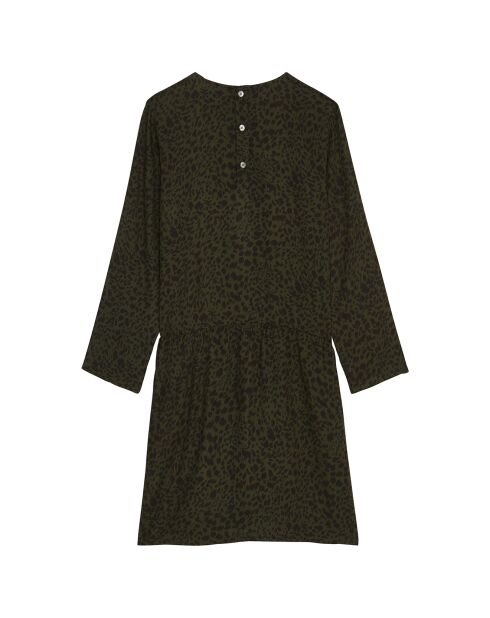 Robe Rika léopard vert/noir/marron