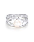 Perla Diamantring 0,11 Karat Perlenweißgold
