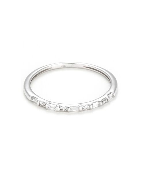 Brillance diamanten ring 0,08 kt witgoud