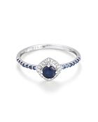Bague Nef Diamants 0.06 ct Saphirs 0.45 ct or blanc