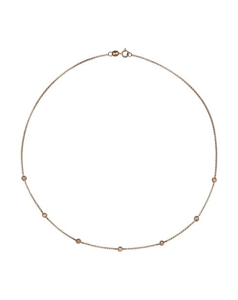 Collier Sunshine Diamants 0.22 ct or rose
