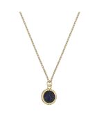 Collier Elizabeth Lapis Bleu en laiton doré