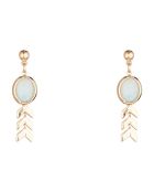 Boucle d'oreilles Pito Aventurine Verte en laiton doré