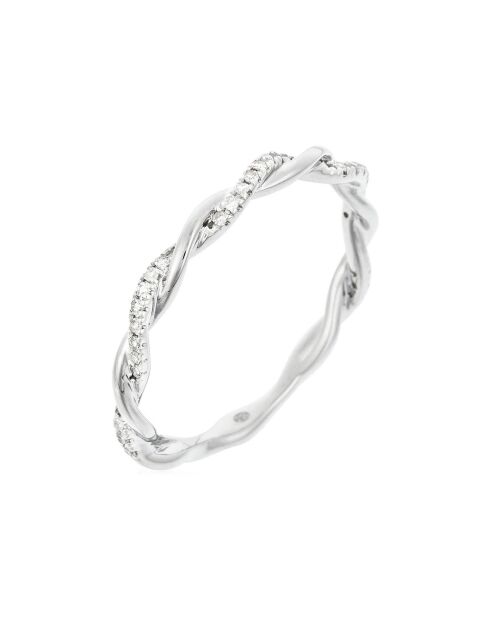 Royal Twisted Diamond Ring 0,11 Karat Weißgold