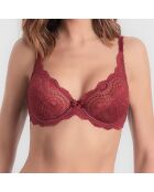 Soutien-Gorge Flower Elegance rouge carmin