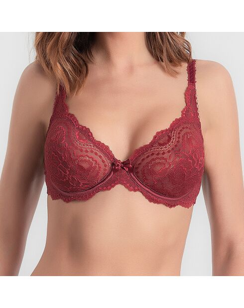 Soutien-Gorge Flower Elegance rouge carmin