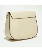 Sac bandoulière en Cuir Audrey nude - 27x22x8.5 cm