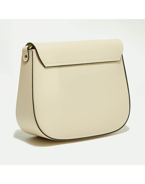 Sac bandoulière en Cuir Audrey nude - 27x22x8.5 cm