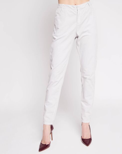 Pantalon en Velours Cacilie gris pluie