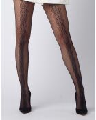 Collant Résille baguette 30 deniers noir