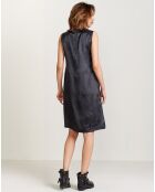 Robe satinée Steup micro points noire