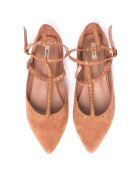 Ballerines en Velours de Cuir Ilvina camel