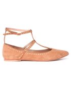 Ballerines en Velours de Cuir Ilvina camel