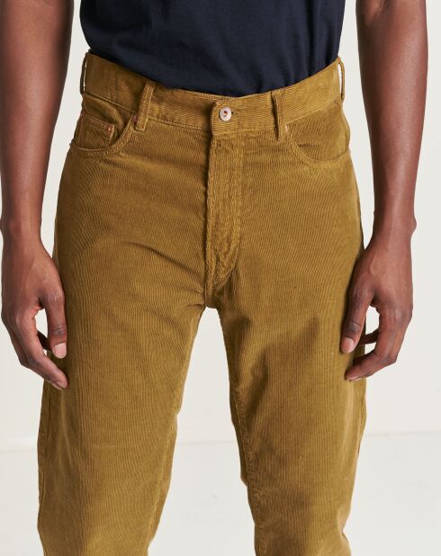 Pantalon slim Peeg camel clair