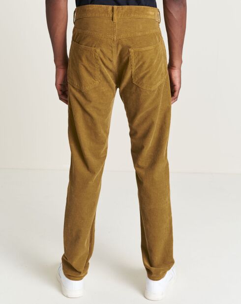 Pantalon slim Peeg camel clair