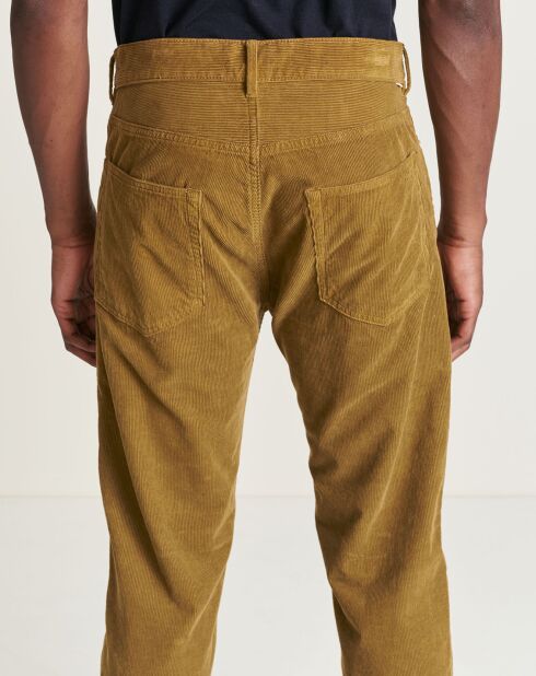 Pantalon slim Peeg camel clair