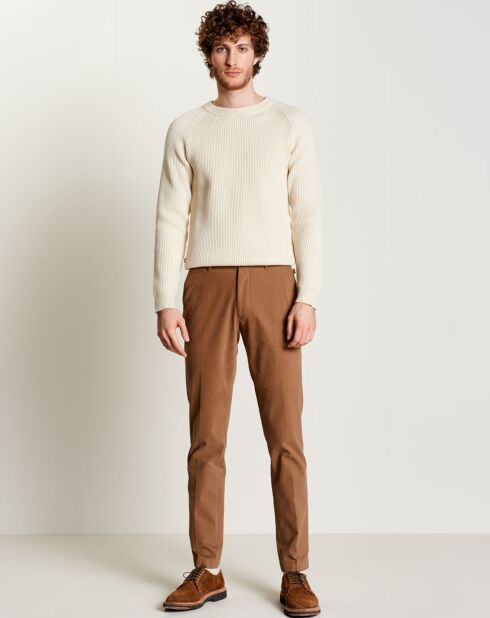 Pantalon chino slim Porths beige