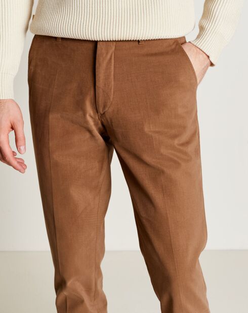 Pantalon chino slim Porths beige