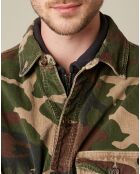 Veste en Velours côtelé Sherpa camo print marron/kaki/beige