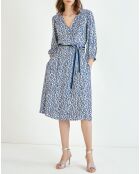 Robe Carmela imprimée bleu roi