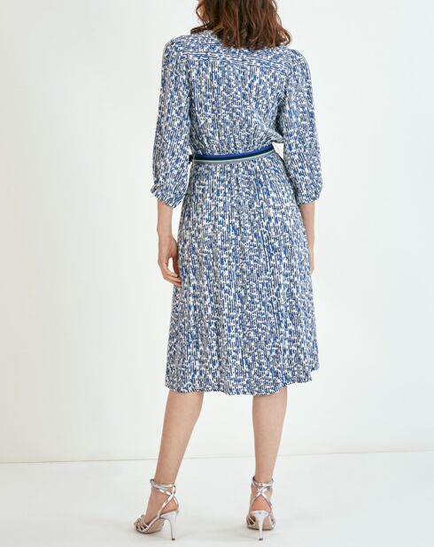 Robe Carmela imprimée bleu roi