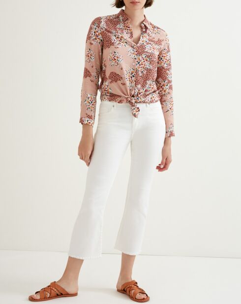 Chemise à nouer Liliane imprimée  blush