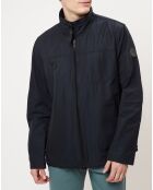 Blouson en coton et nylon bleu marine