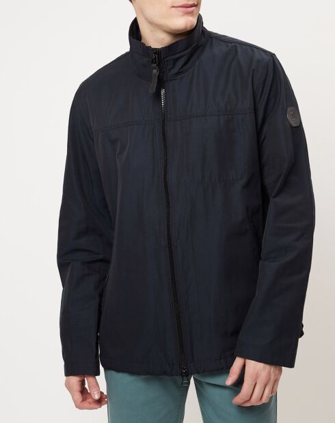 Blouson en coton et nylon bleu marine