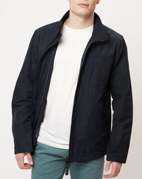 Blouson en coton et nylon bleu marine