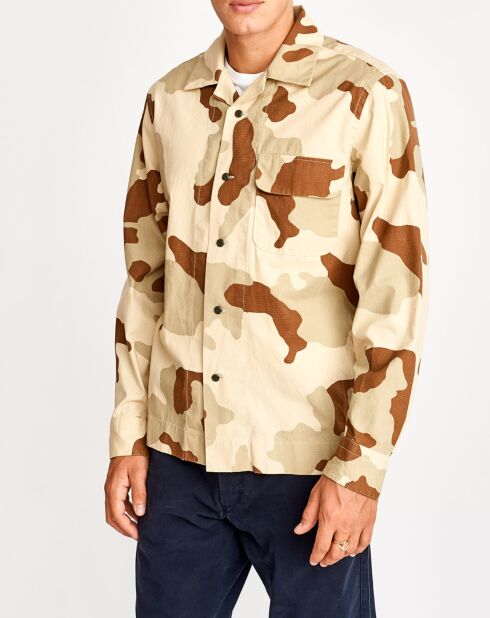 Surchemise Geko camouflage beige/marron