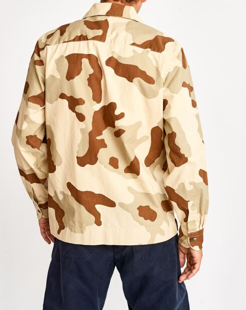 Surchemise Geko camouflage beige/marron