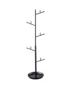 Support d'accessoire en forme d'arbre noir - 10.5x9x33/40 cm