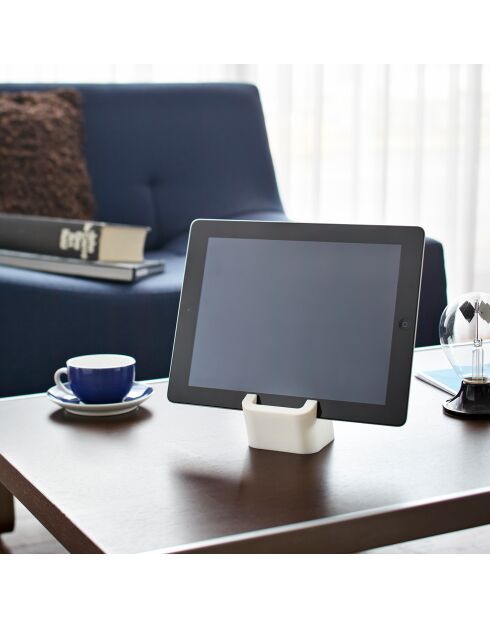 Support pour tablette blanc - 7x8.7x6.3 cm