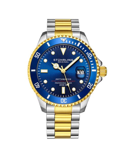 Montre Homme en Acier Automatique Aquadiver argenté/doré
