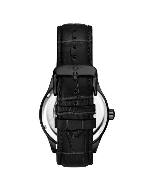 Montre Homme Automatique Symphony en Cuir noire
