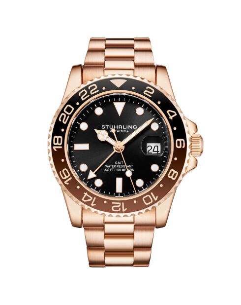 Montre Homme en Acier Swiss Quartz Symphony rose doré